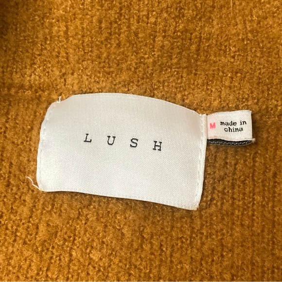 LUSH Women’s Sz Medium Heavy Open Front Cardigan Sweater Coat Wool Blend EUC - Picture 2 of 6